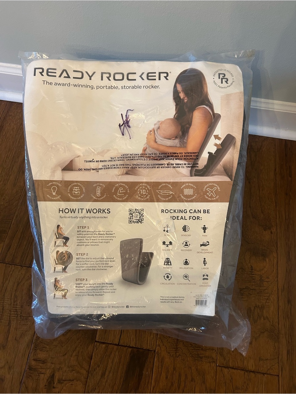 New Ready Rocker Portable Rocking Chair Cushion - Ergonomic Back Support - Picture 4 of 9